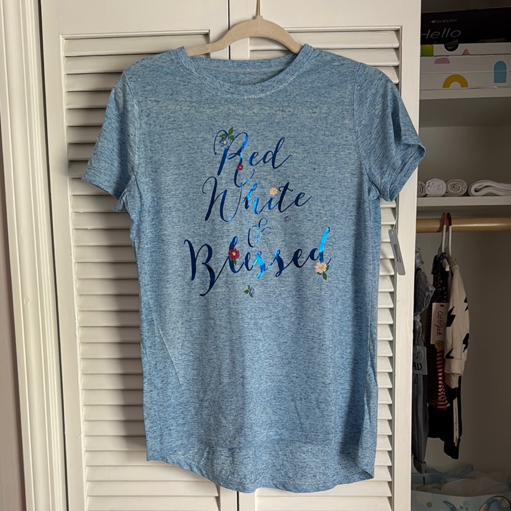 Red White & Blessed Blue Short Sleeve Tee